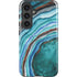 Turquoise Watercolor Geode Galaxy S24 Impact Case